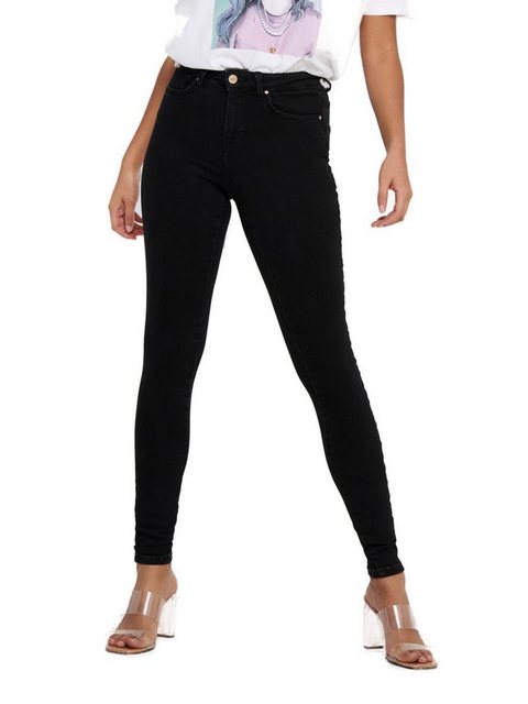 Only Damen Jeans ONLPOWER MID PUSH UP REA3659 - Skinny Fit - Schwarz - Blac günstig online kaufen