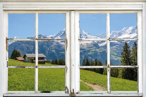 queence Leinwandbild "Südtirol", Berge & Alpenbilder-Berghütte-Natur, (1 St günstig online kaufen