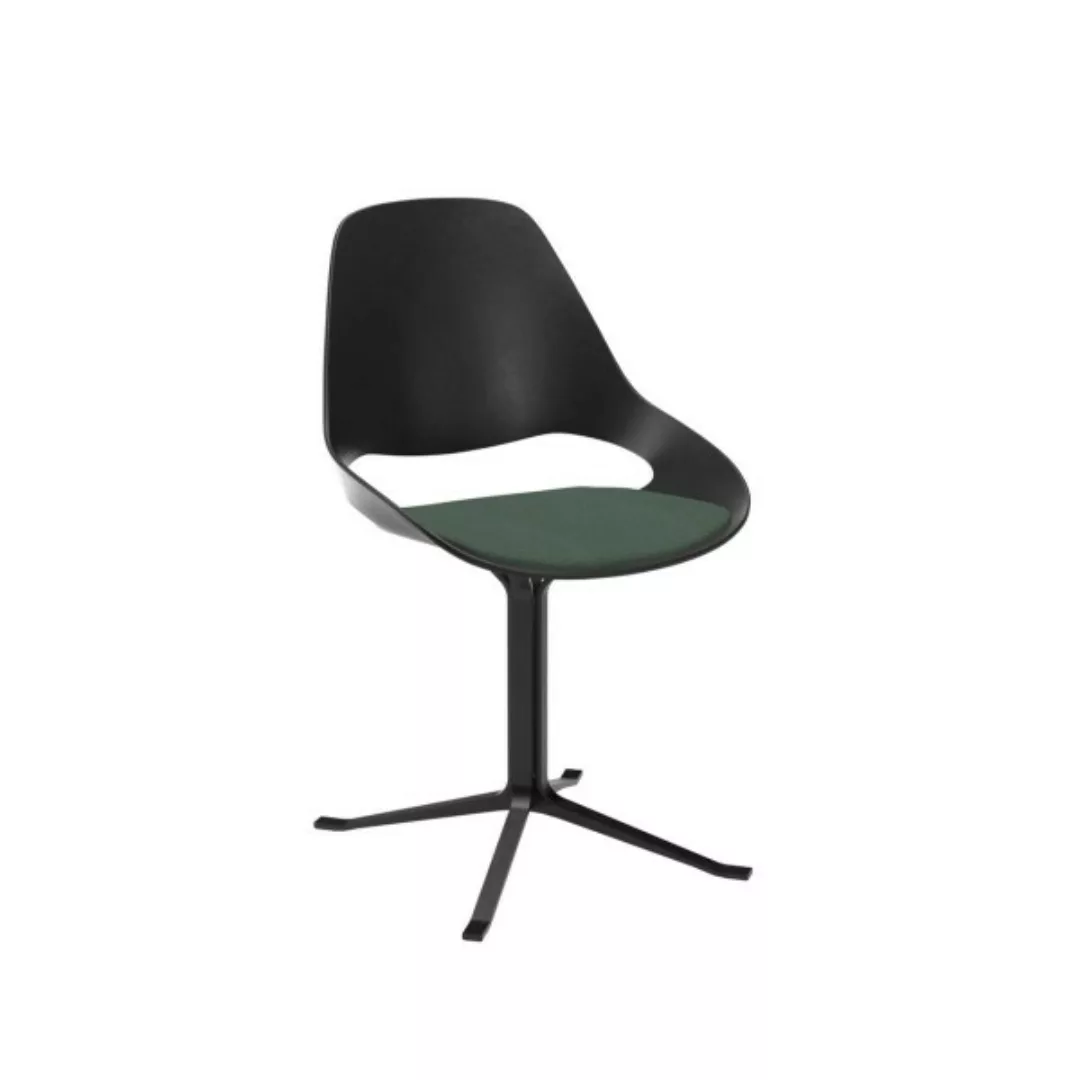 Stuhl FALK Kollumne Stahl schwarz dunkelgrün günstig online kaufen