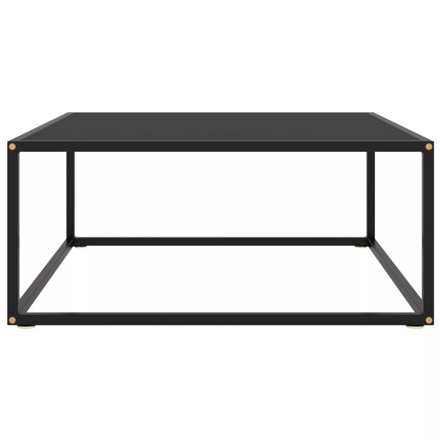 Beistelltisch Schwarz Mit Schwarzem Glas 80x80x35 Cm günstig online kaufen