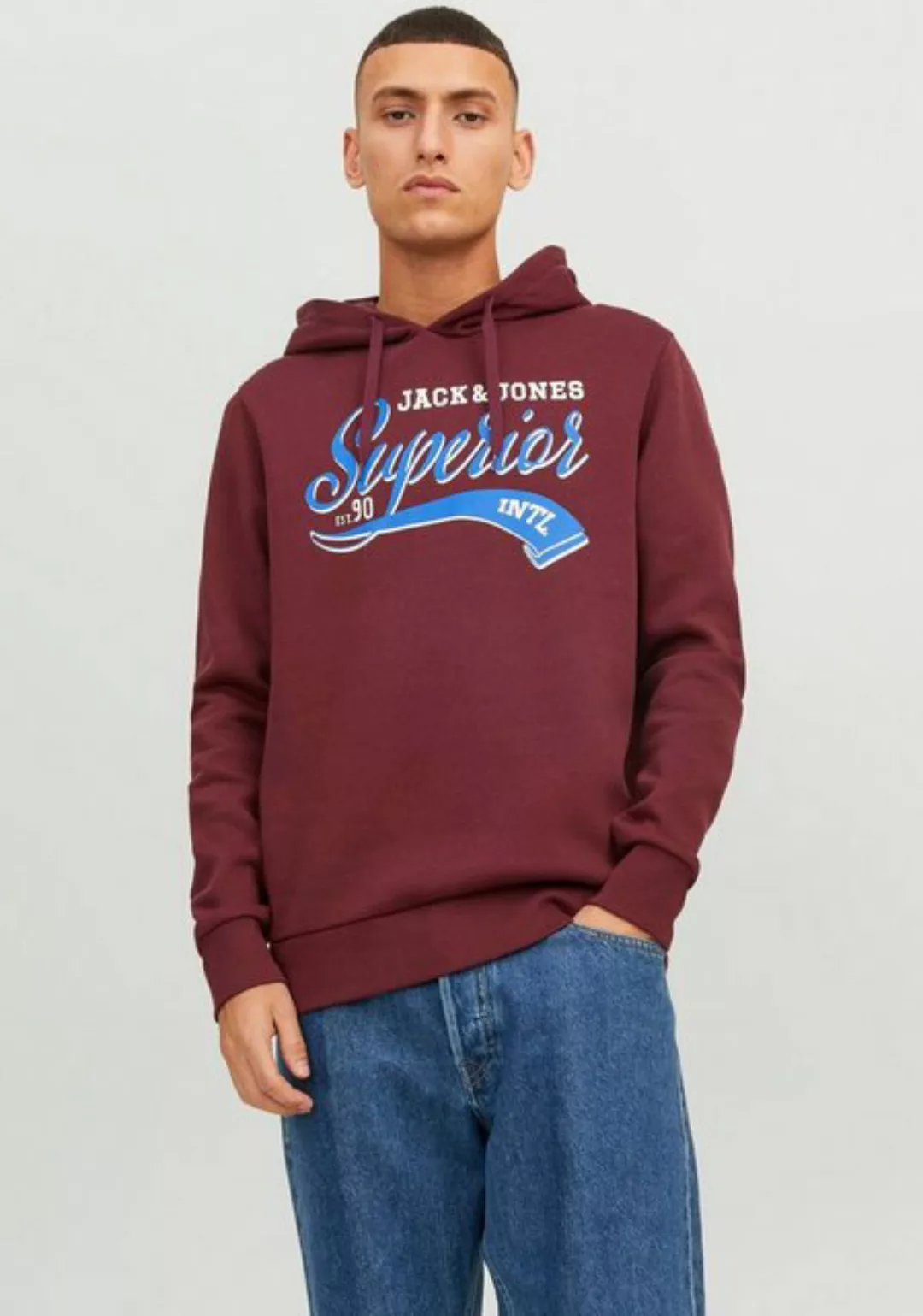 Jack & Jones Kapuzensweatshirt JJELOGO SWEAT HOOD 2 COL 23/24 NOOS günstig online kaufen