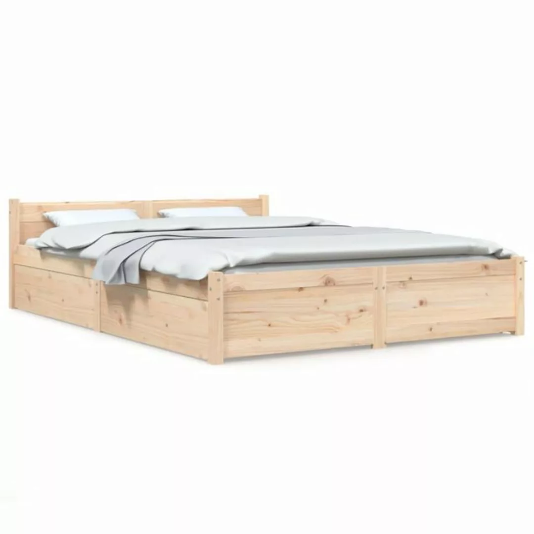 furnicato Bett mit Schubladen 140x190 cm günstig online kaufen