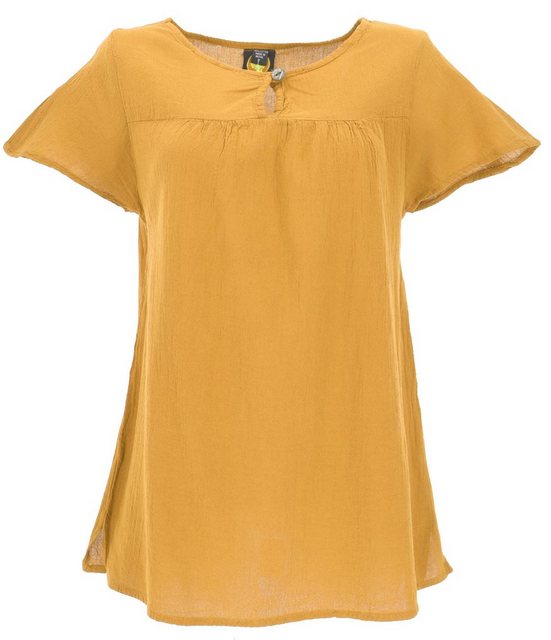 Guru-Shop Longbluse Boho Bluse, Blusenshirt, Sommerbluse - mustard alternat günstig online kaufen