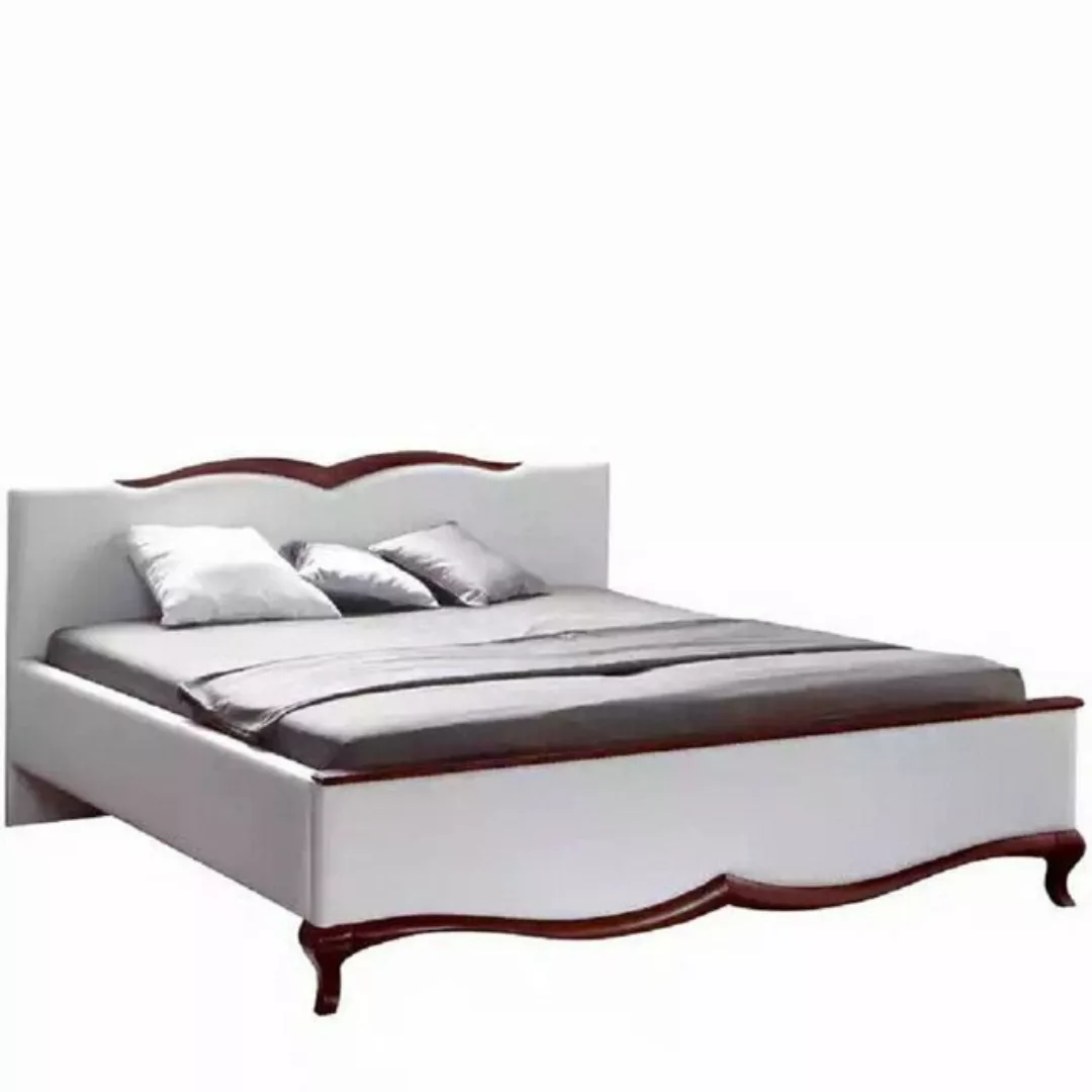 JVmoebel Bett Designer Bett Polsterbett 160x200 Weiß Ehebett Doppelbett neu günstig online kaufen