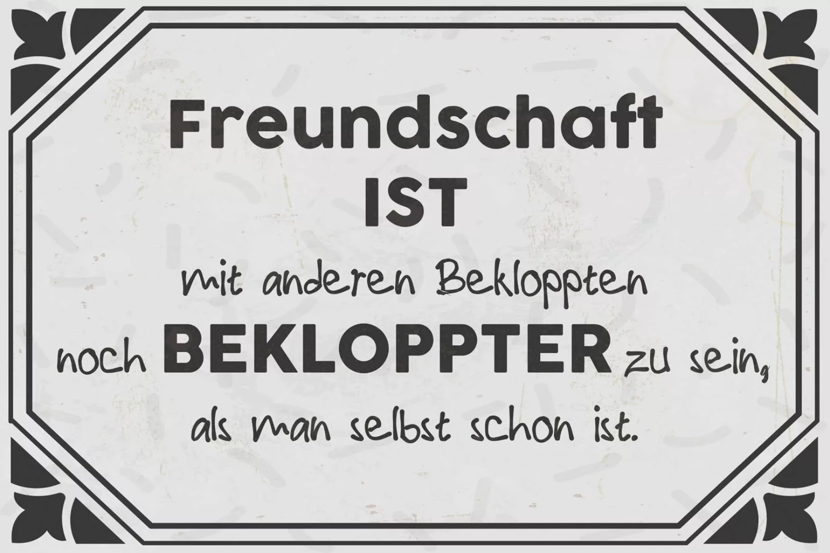 queence Metallbild "Freundschaft", Schriftzüge, (1 St.), Freundschaft ist S günstig online kaufen