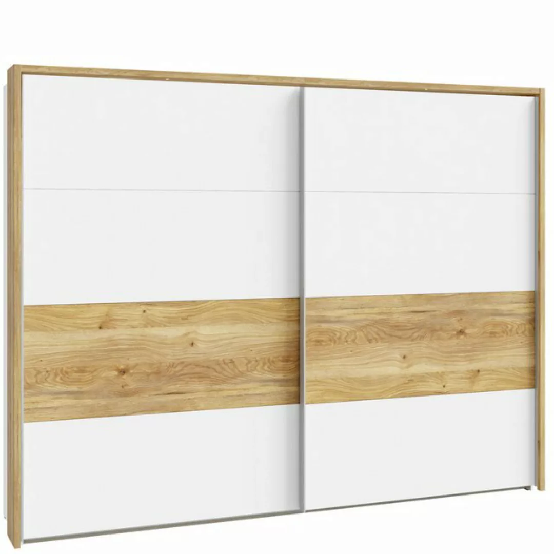 expendio Kleiderschrank Melia 2 Mauvella Oak Nb. / Weiß, 281x216x68 cm günstig online kaufen