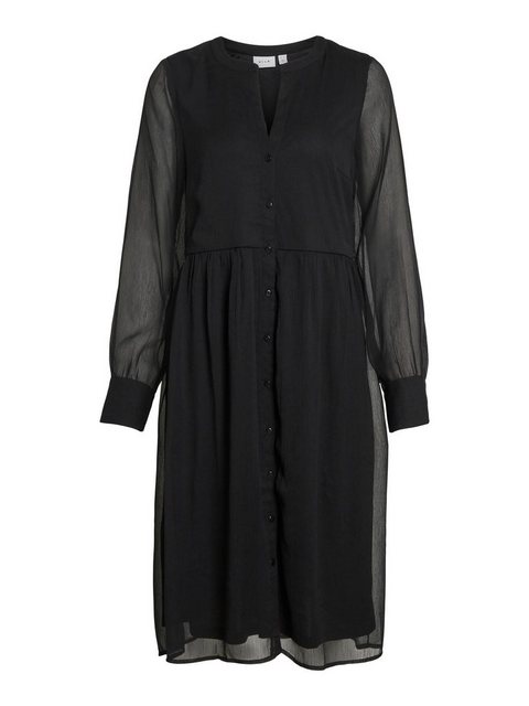 Vila Chiffonkleid VIFALIA V-NECK L/S DRESS/SU - NOOS günstig online kaufen