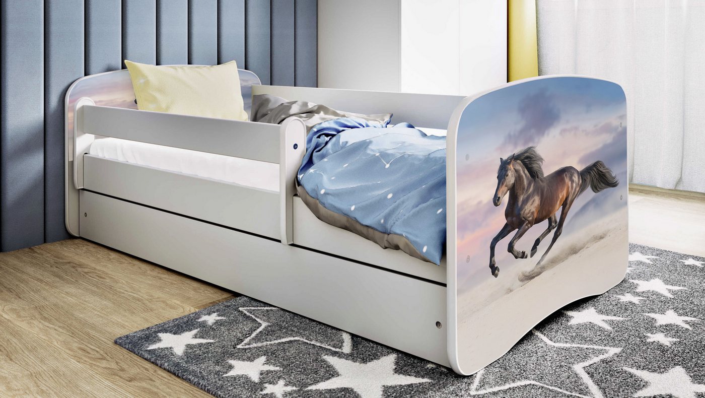 Bjird Kinderbett Jugenbett Weiß 140x70 160x80 180x80 (Einzelbett optional m günstig online kaufen