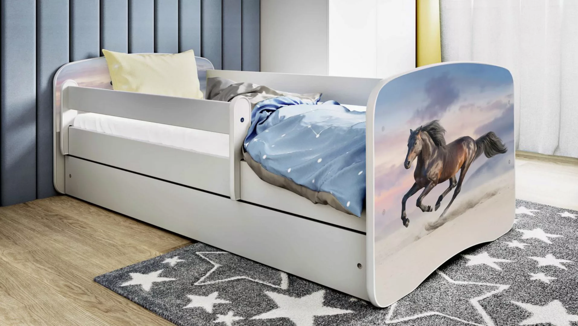 Bjird Kinderbett Jugenbett Weiß 140x70 160x80 180x80 (Einzelbett optional m günstig online kaufen