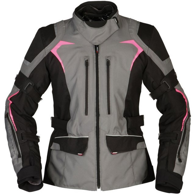 Modeka Motorradjacke Modeka Elaya Lady Textiljacke Damen grau / schwarz 46 günstig online kaufen