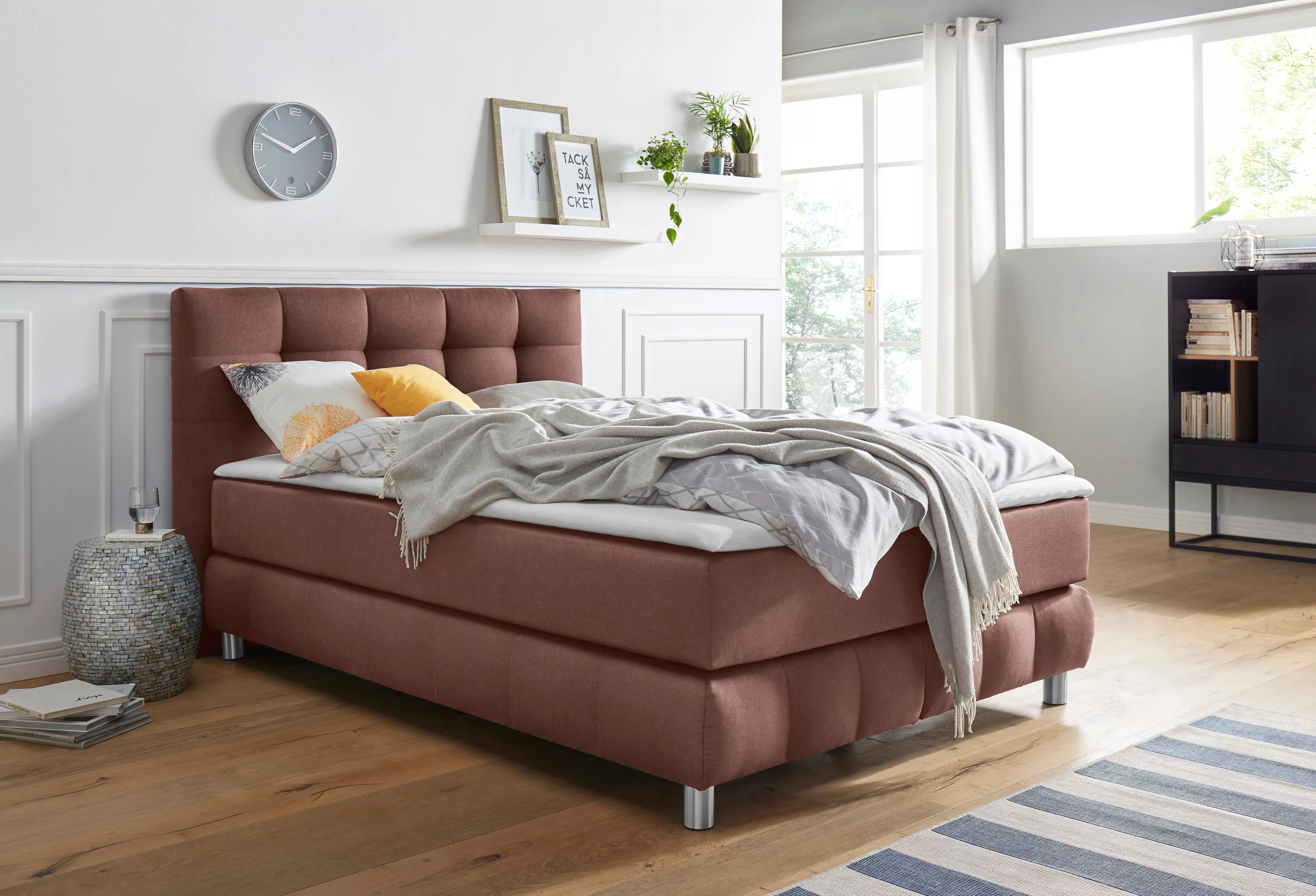 andas Boxspringbett "Salo", incl. Topper, 6 Breiten, 2 Härtegrade, TFK auch günstig online kaufen