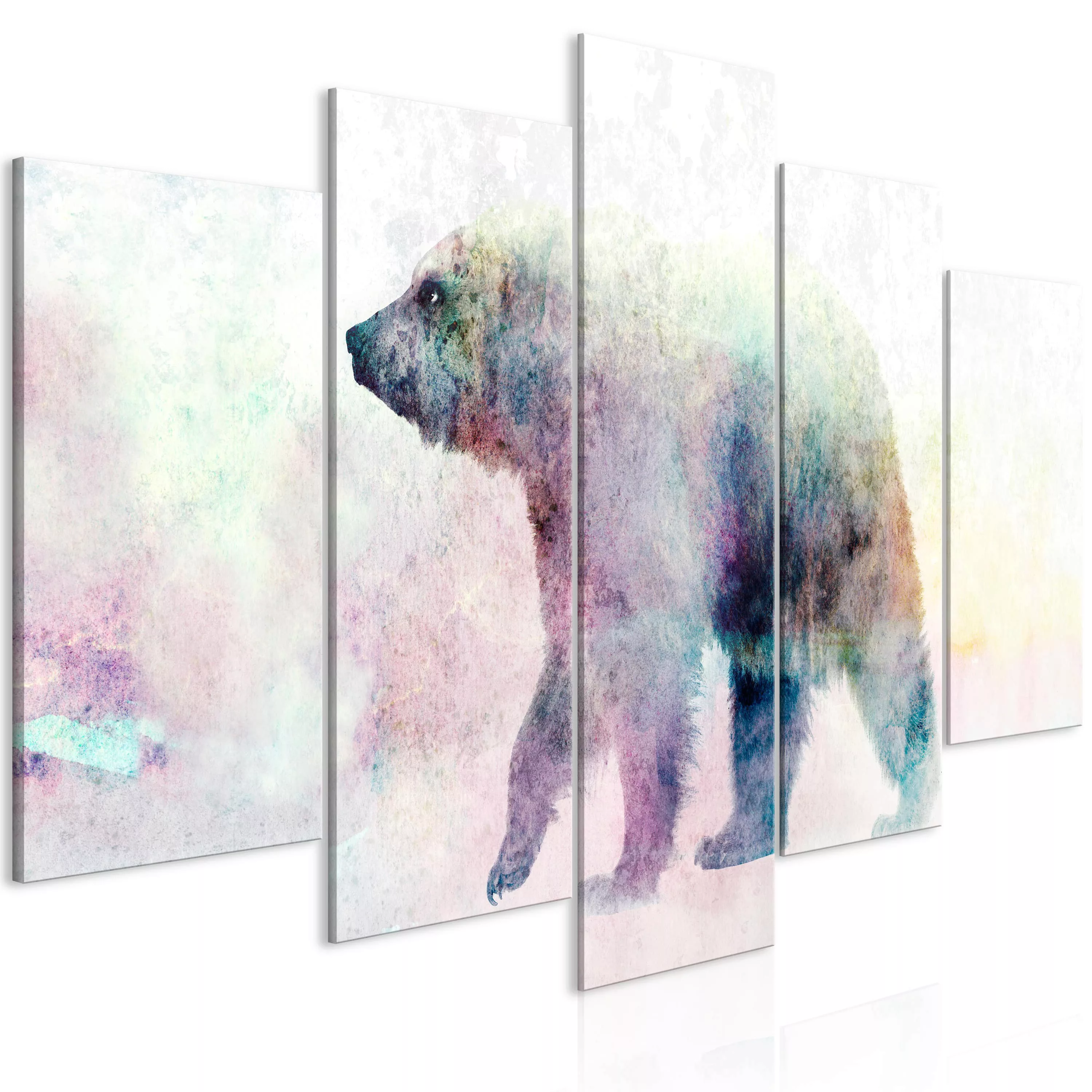 Wandbild - Lonely Bear (5 Parts) Wide günstig online kaufen