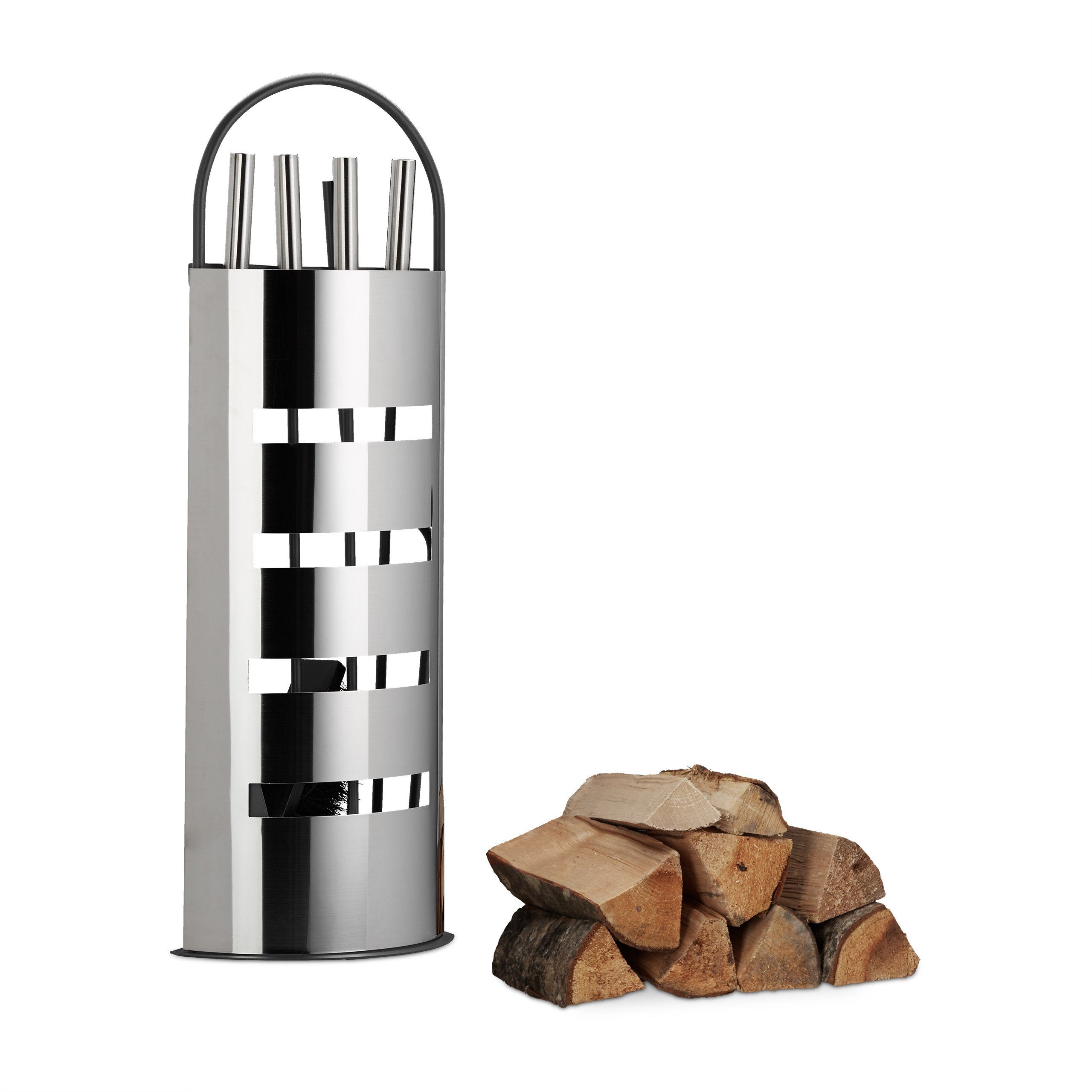 relaxdays Kamingarnitur Kaminbesteck modern 5 teilig günstig online kaufen
