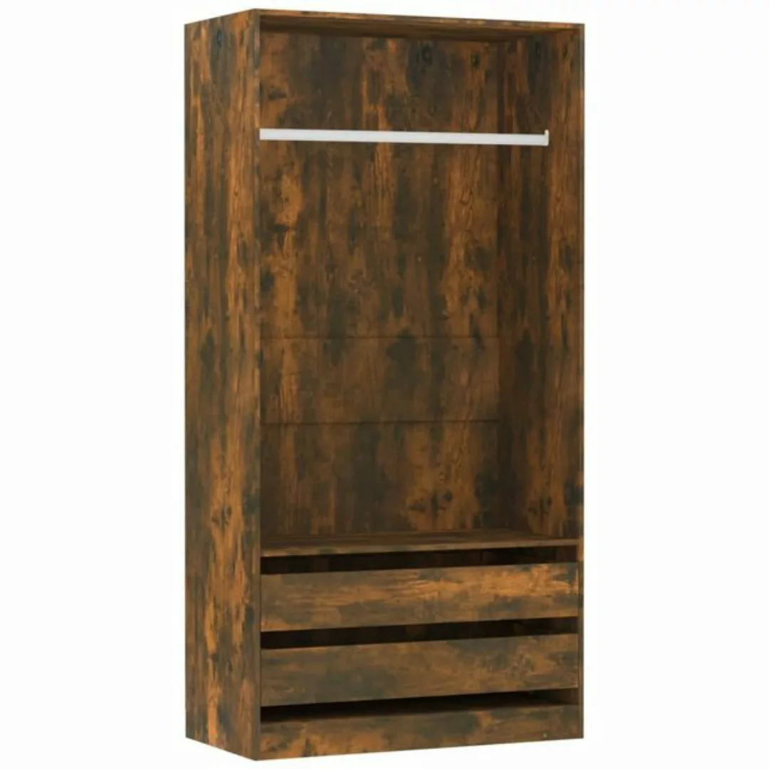 furnicato Kleiderschrank Räuchereiche 100x50x200 cm Holzwerkstoff günstig online kaufen