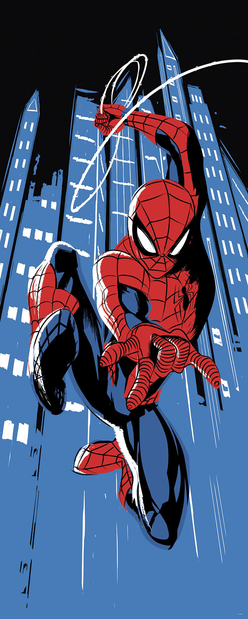 Komar Fototapete »Vlies Fototapete - Spider-Man Rooftop-Rockin‘ - Größe 100 günstig online kaufen