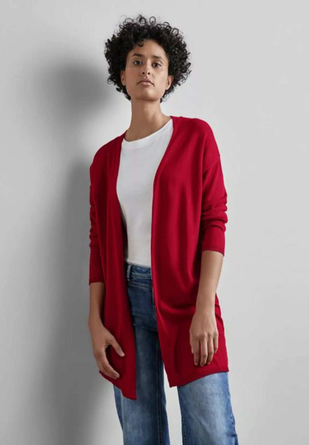 STREET ONE Strickjacke, verschlusslos günstig online kaufen