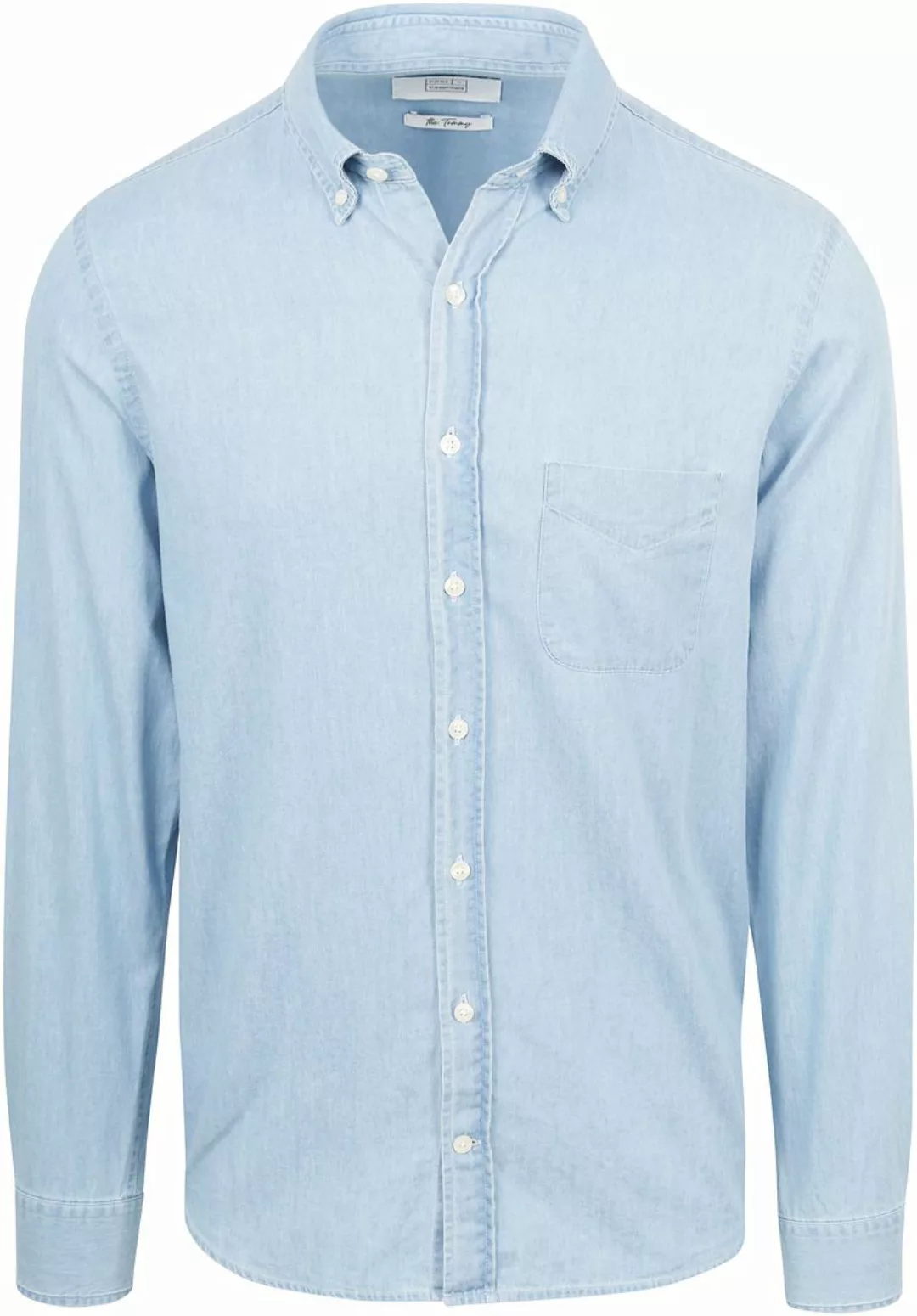 King Essentials The Tommy Denim Hemd Chambray Hellblau - Größe S günstig online kaufen