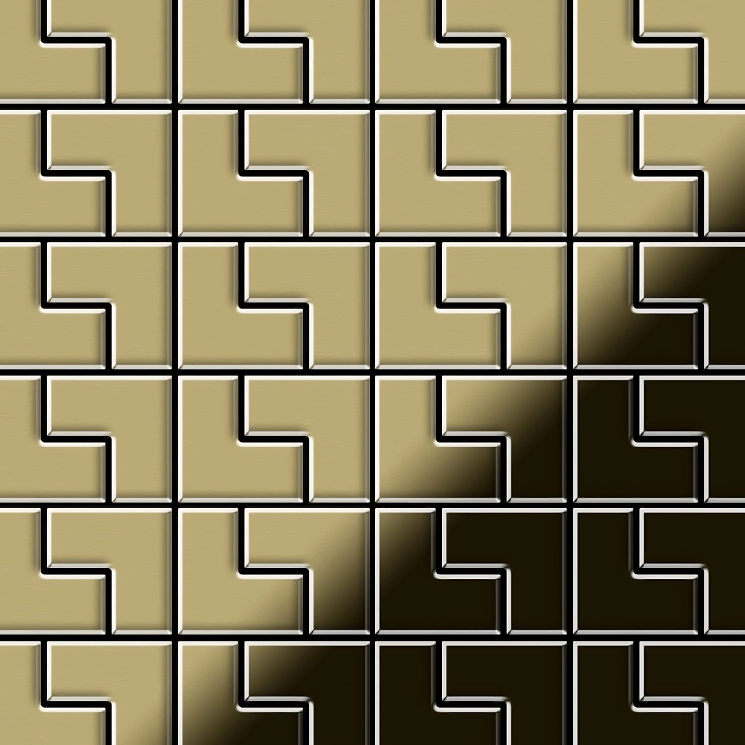 ALLOY Mosaik Fliese Massiv Metall Messing Gewalzt Gold 1,6mm Stark Kink-bm günstig online kaufen