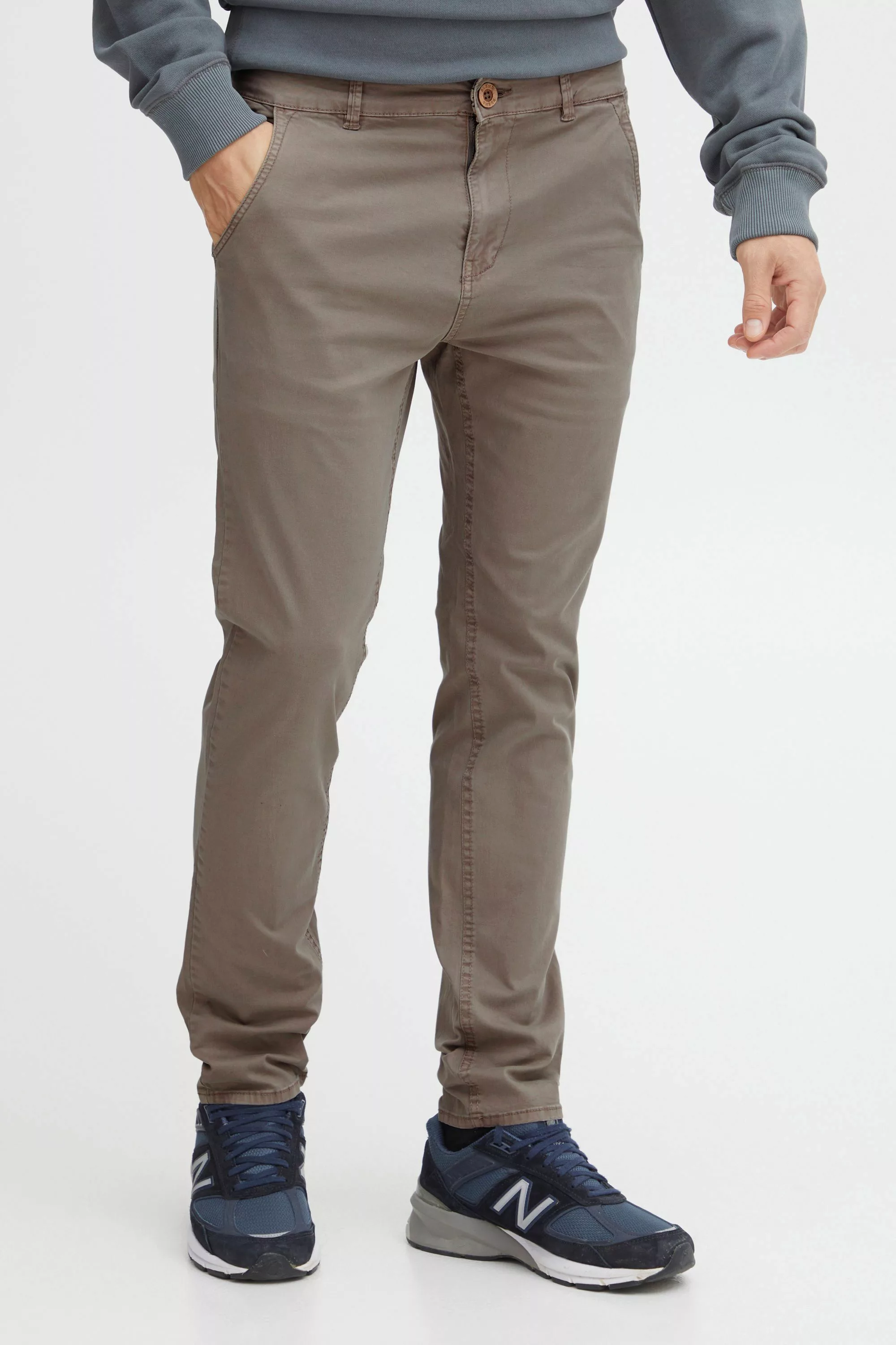 Blend Chinohose Casual Chino Stoffhose aus Baumwolle (1-tlg) 4035 in Grau günstig online kaufen