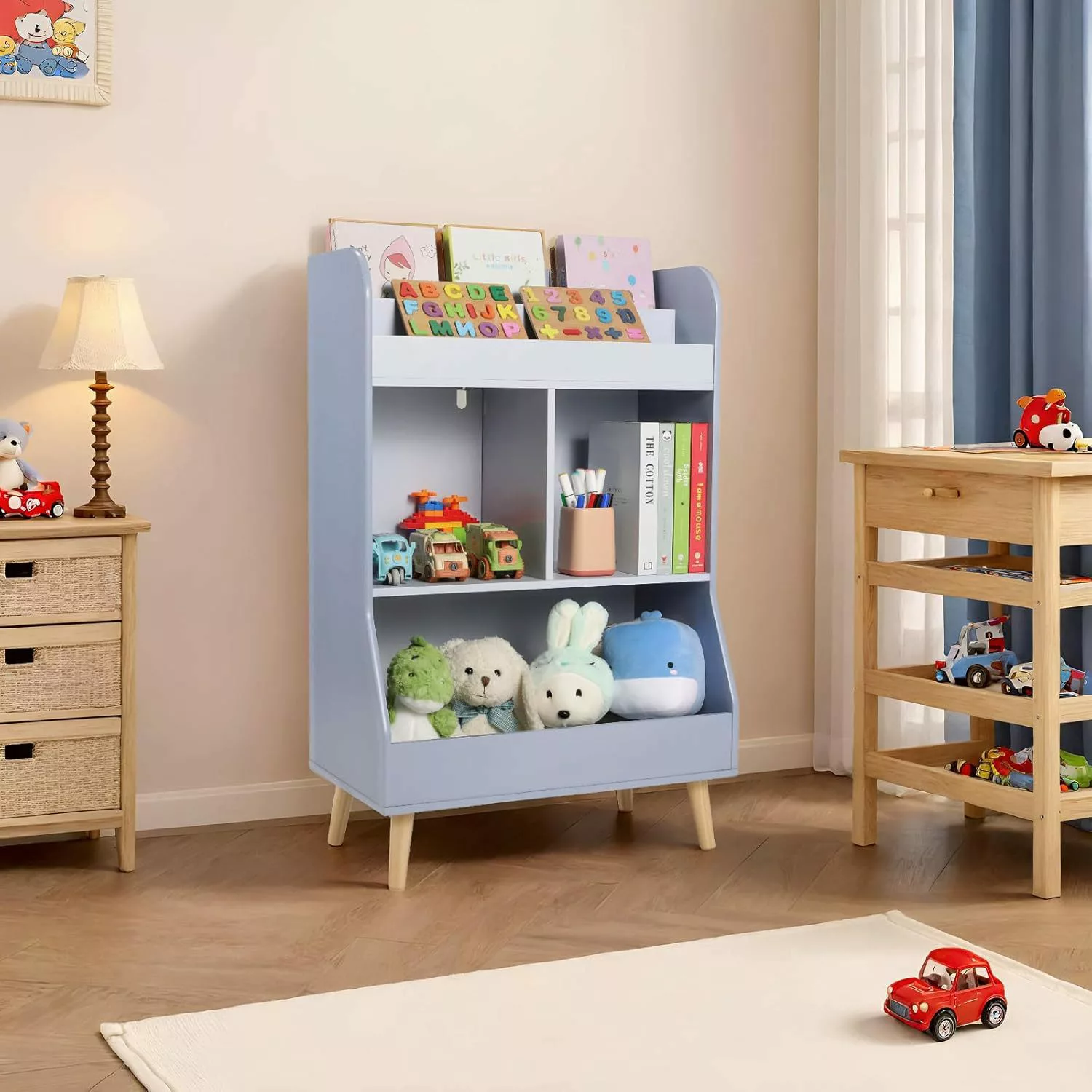 TLGREEN Spielzeugtruhe Kinderregal Bücherregal (Spielzeug Aufbewahrung,Spie günstig online kaufen