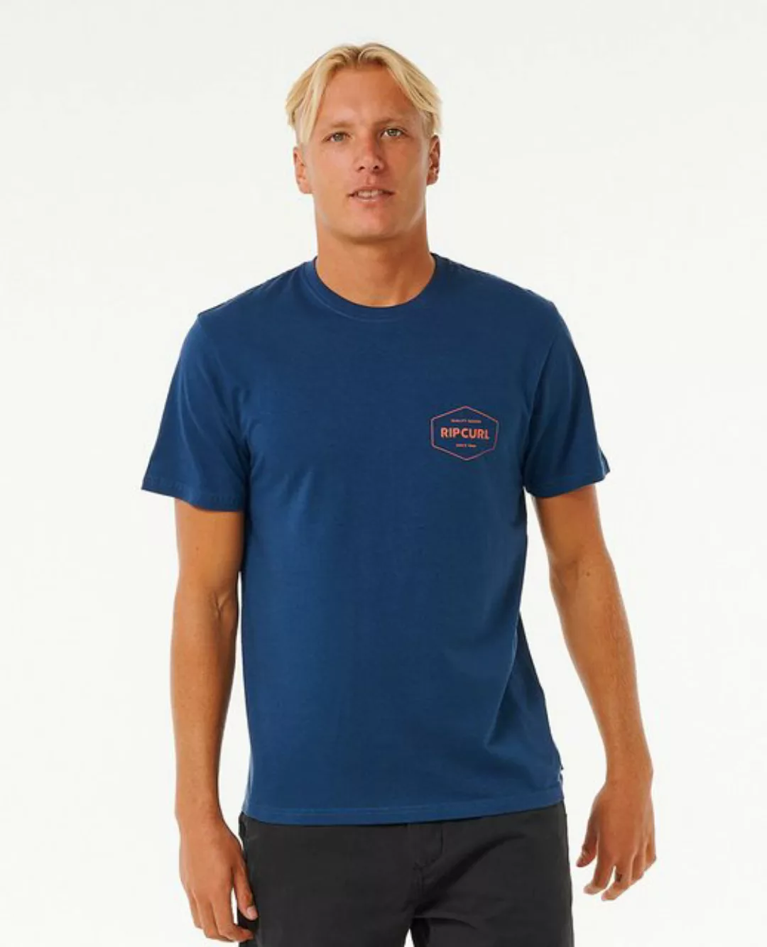 Rip Curl T-Shirt Herren Kurzarm-T-Shirt Rip Curl Stapler Blau günstig online kaufen