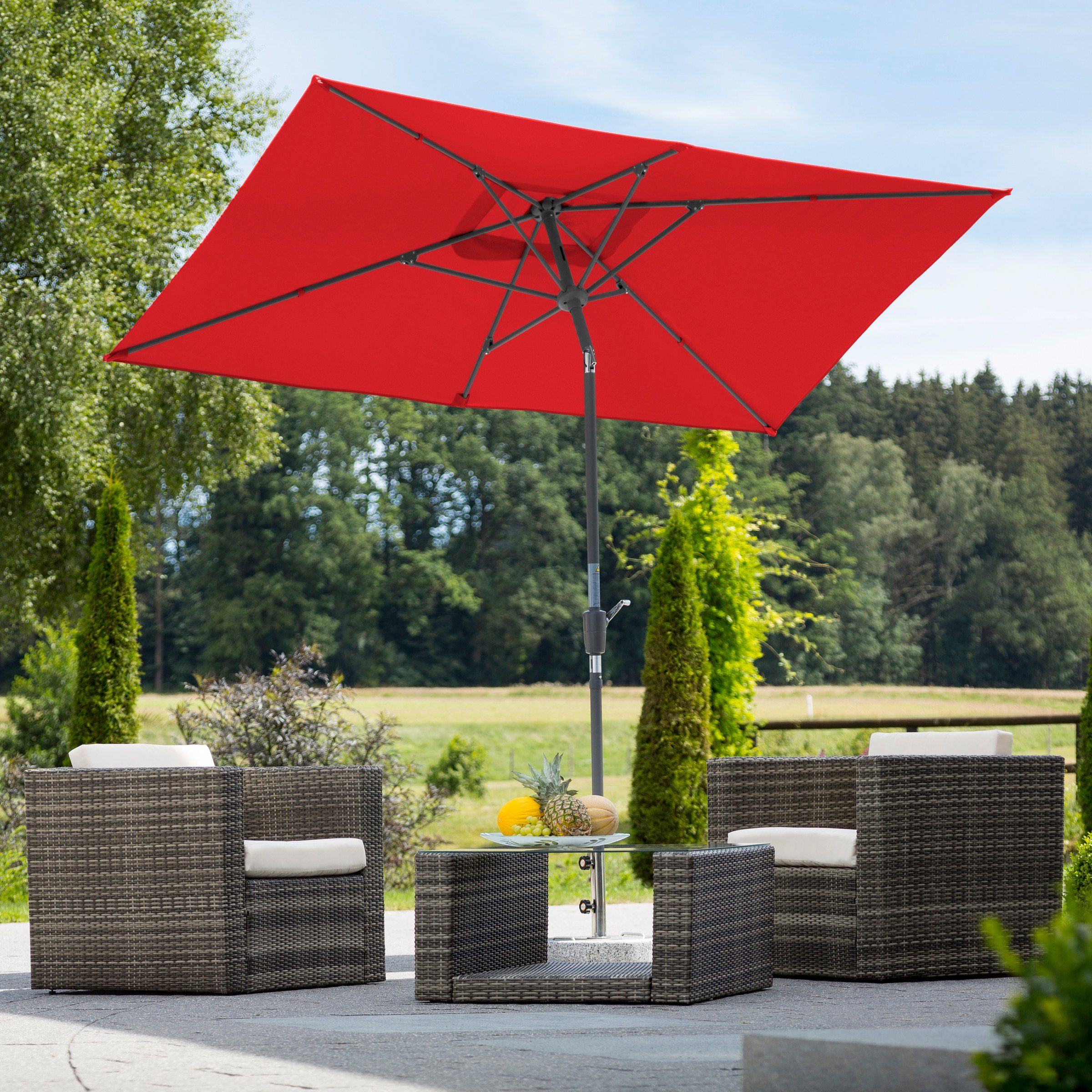 Schneider Balkonschirme 270 cmx 150 cm Apfelgrün mit Knickfunktion günstig online kaufen