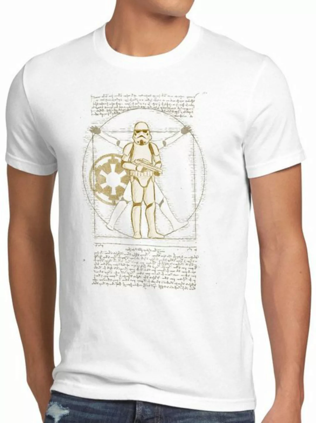 Print-Shirt Herren T-Shirt Vitruvianische Stormtrooper Return empire imperi günstig online kaufen