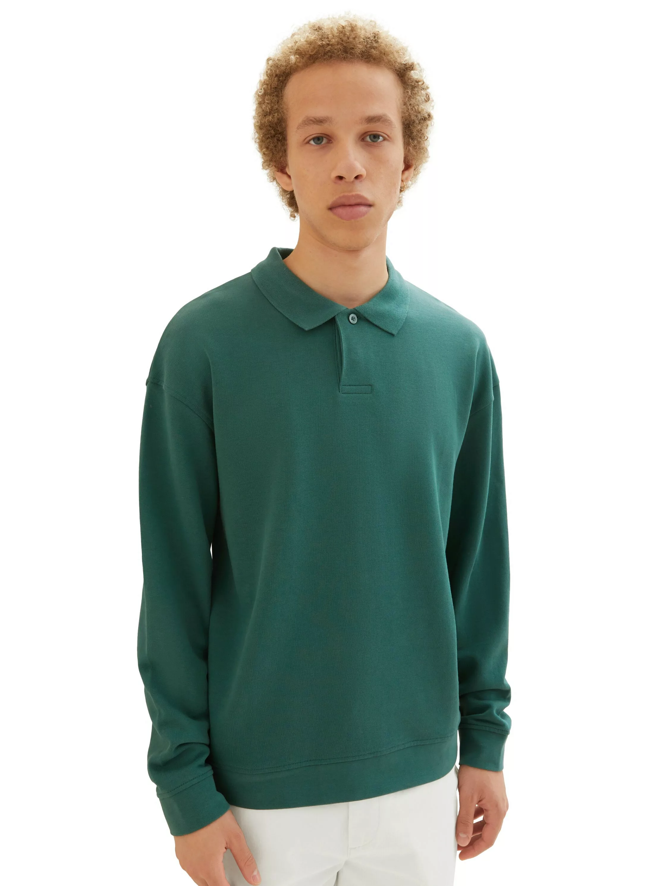 TOM TAILOR Denim Sweatshirt mit Polokragen günstig online kaufen