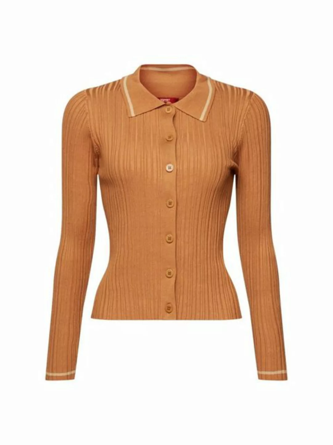Esprit Collection Strickjacke Poloshirt aus Strick mit Knöpfen vorne (1-tlg günstig online kaufen