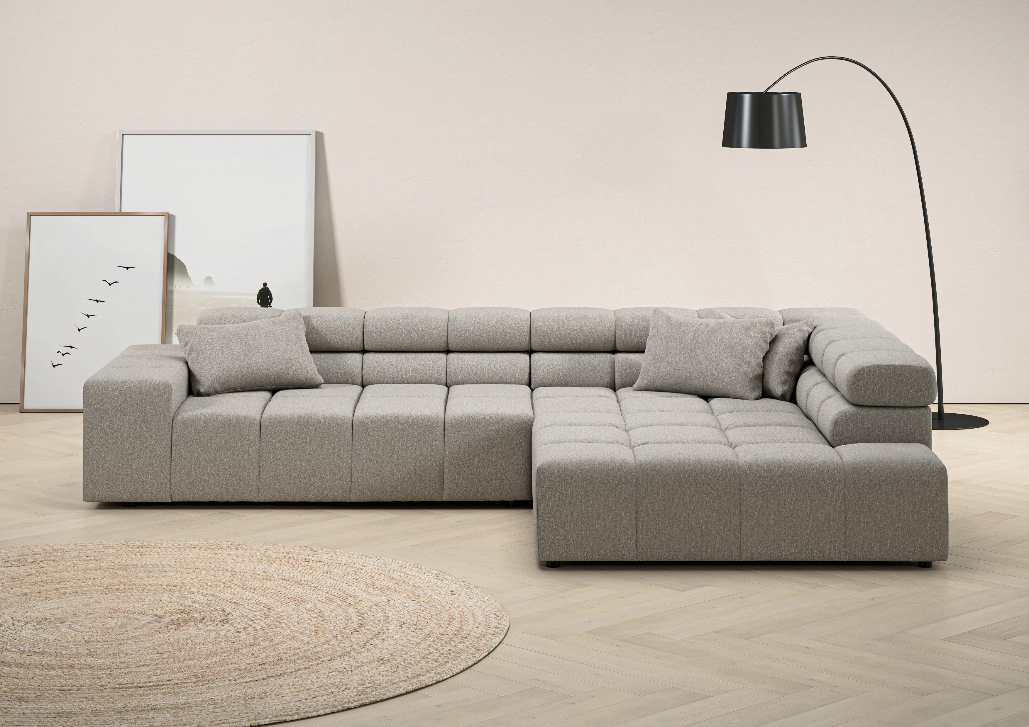 INOSIGN Ecksofa "Ancona incl. Kopfteilverstellung, Breite 319cm, L-Form", w günstig online kaufen