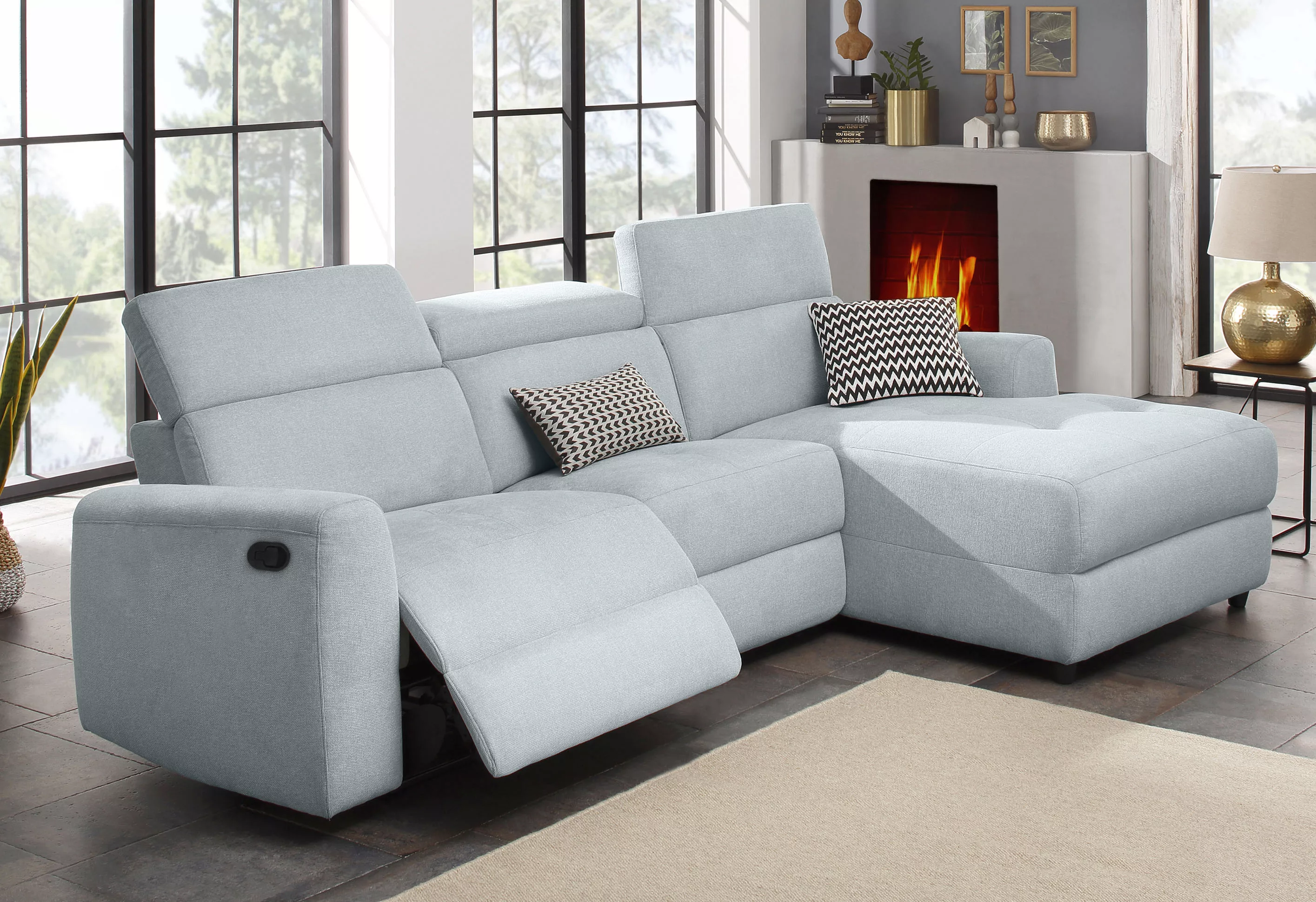 Home affaire Ecksofa »Sentrano, L-Form,«, 275 cm, man. o. elektr. Relaxfunk günstig online kaufen