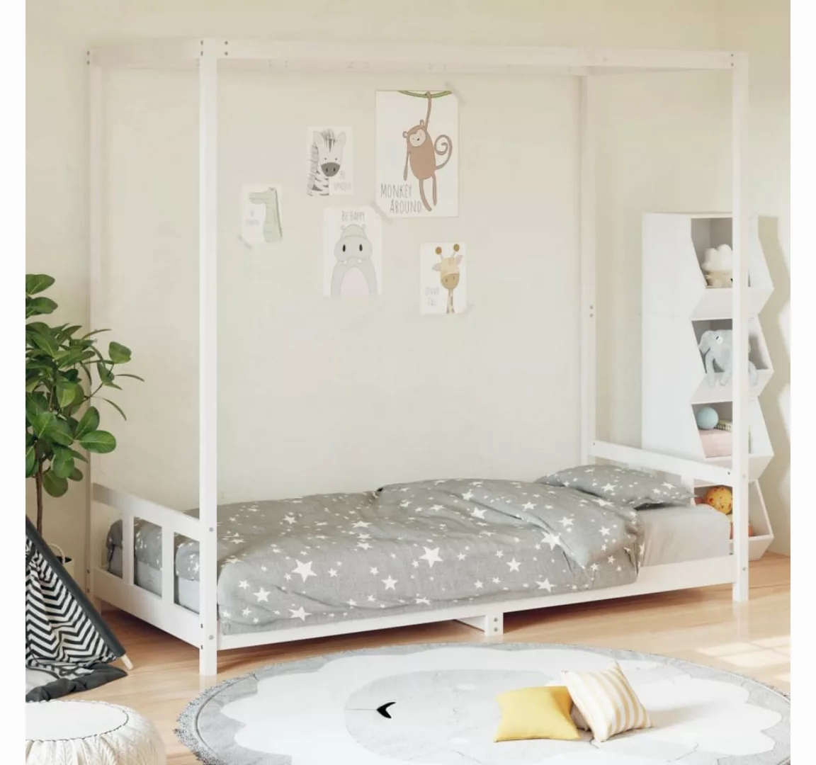 vidaXL Kinderbett Kinderbett Weiß 90x190 cm Massivholz Kiefer günstig online kaufen