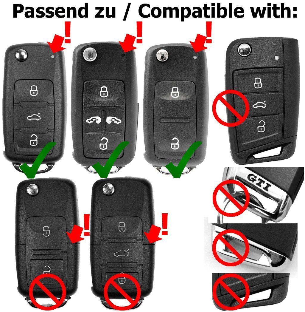 mt-key Schlüsseltasche Autoschlüssel Hardcover Schutzhülle Metallic günstig online kaufen