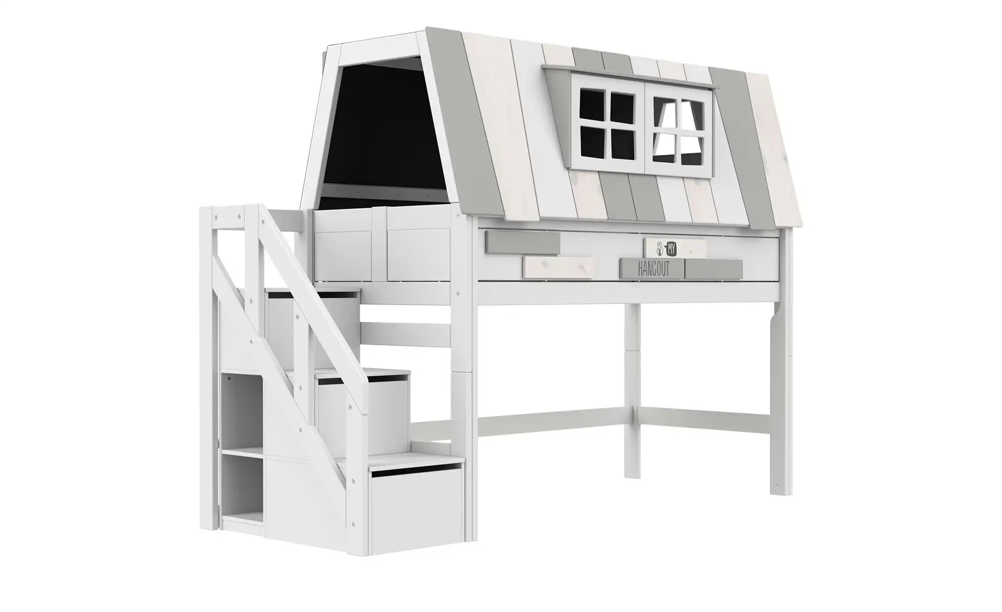 Lifetime Abenteuerbett mit Treppe  My Hangout ¦ weiß ¦ Maße (cm): B: 261 H: günstig online kaufen