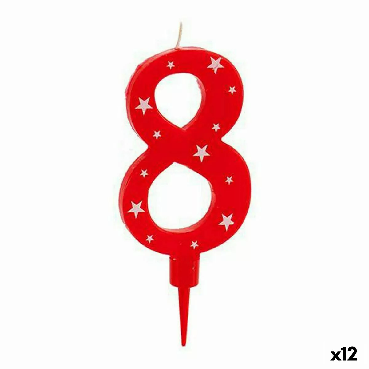 Kerze Geburtstag Zahle 8 (12 Stück) günstig online kaufen