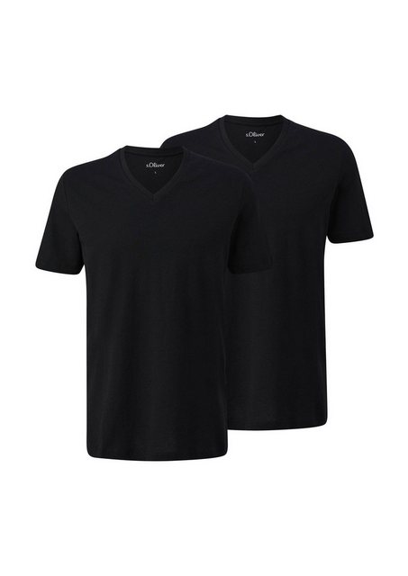 s.Oliver T-Shirt Regular fit (2-tlg) V-Ausschnitt, kurzarm günstig online kaufen