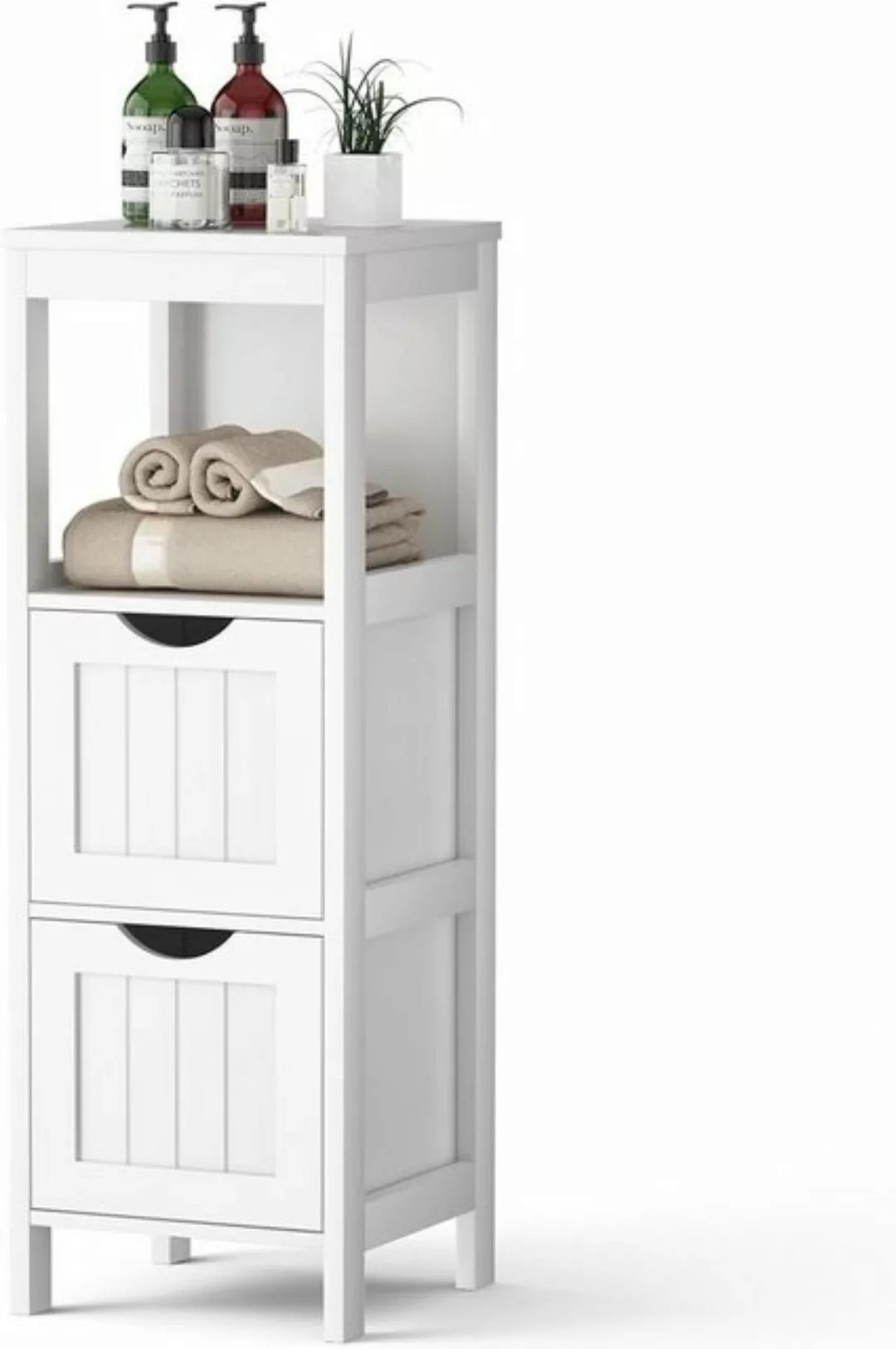 KOMFOTTEU Midischrank Badschrank mit Schublade & Ablagen, 30 x 30 x 89,5 cm günstig online kaufen