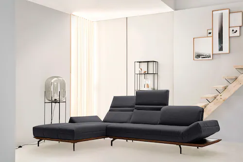 hülsta sofa Ecksofa "hs.420", in 2 Qualitäten, Holzrahmen in Eiche Natur od günstig online kaufen