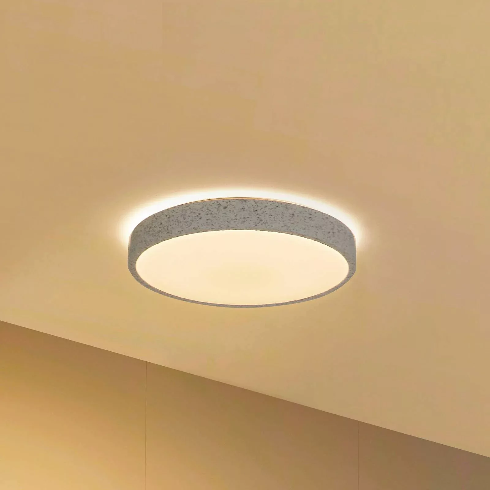 Lindby Smart LED-Deckenlampe Elmor Ø39cm grau RGB CCT Tuya günstig online kaufen