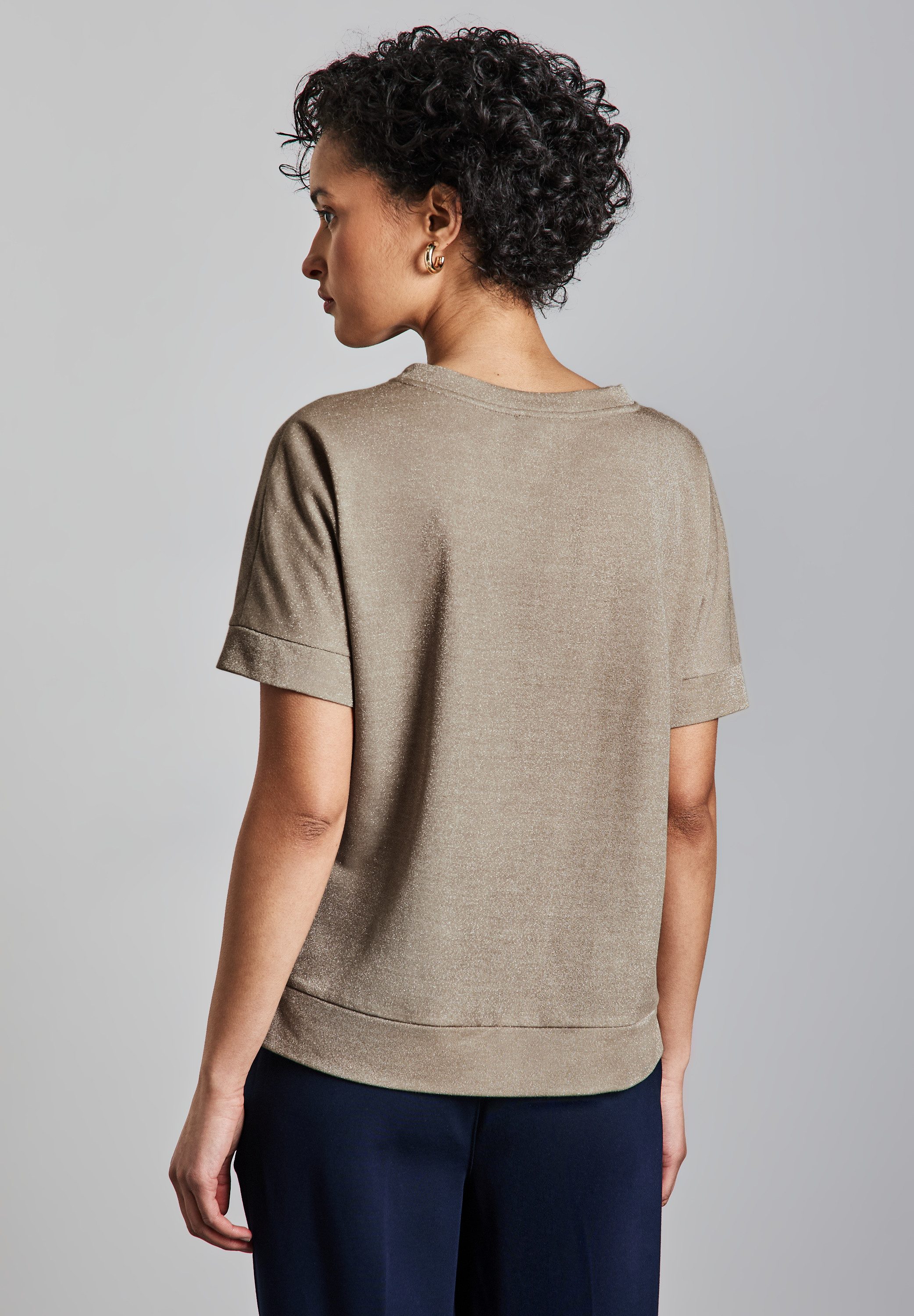 STREET ONE T-Shirt mit Glitzerdetails günstig online kaufen
