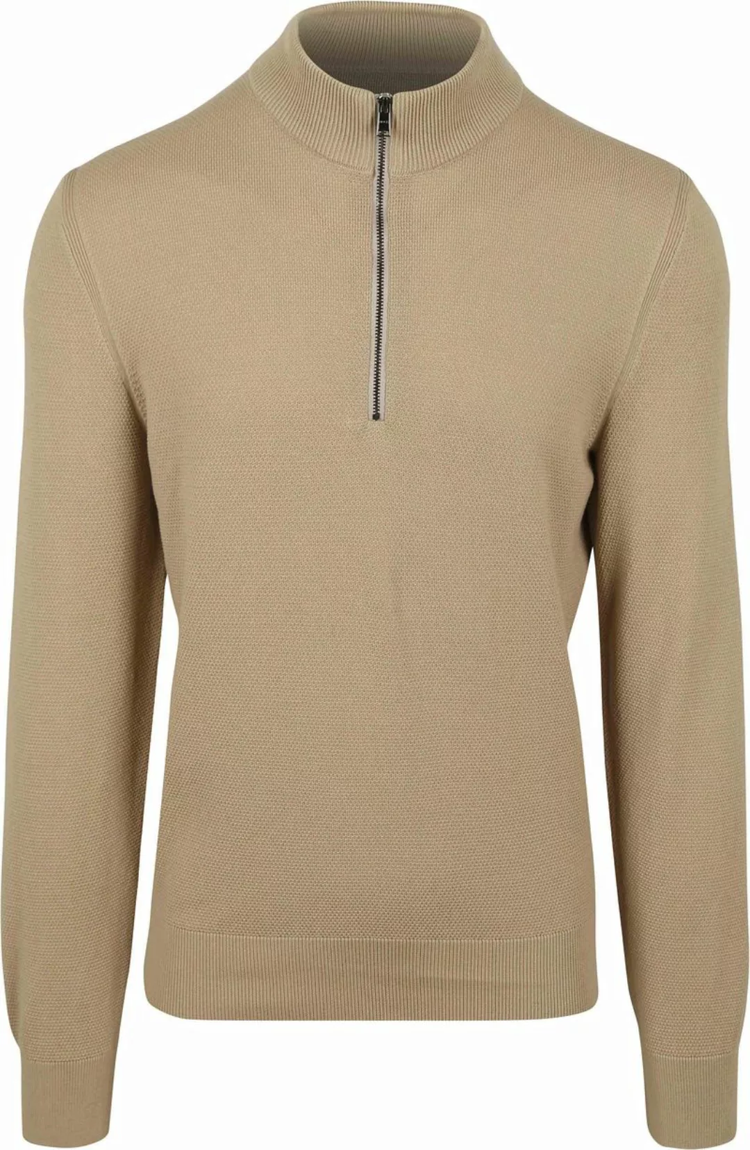 BOSS Ebrando-P Halfzip Pullover Beige - Größe XXL günstig online kaufen