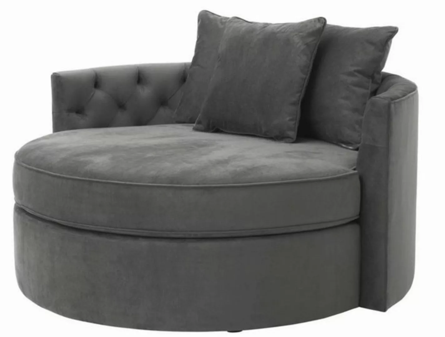 Casa Padrino Sofa Designer Sofa Dunkelgrau 157 x 148 x H. 90 cm - Luxus Run günstig online kaufen