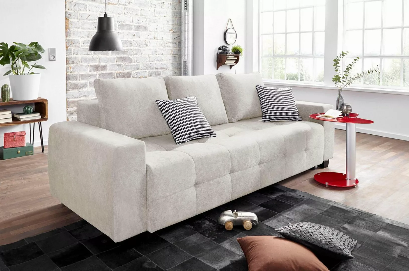 COLLECTION AB Schlafsofa »Bella«, mit Bettfunktion und Bettkasten, inkl. lo günstig online kaufen