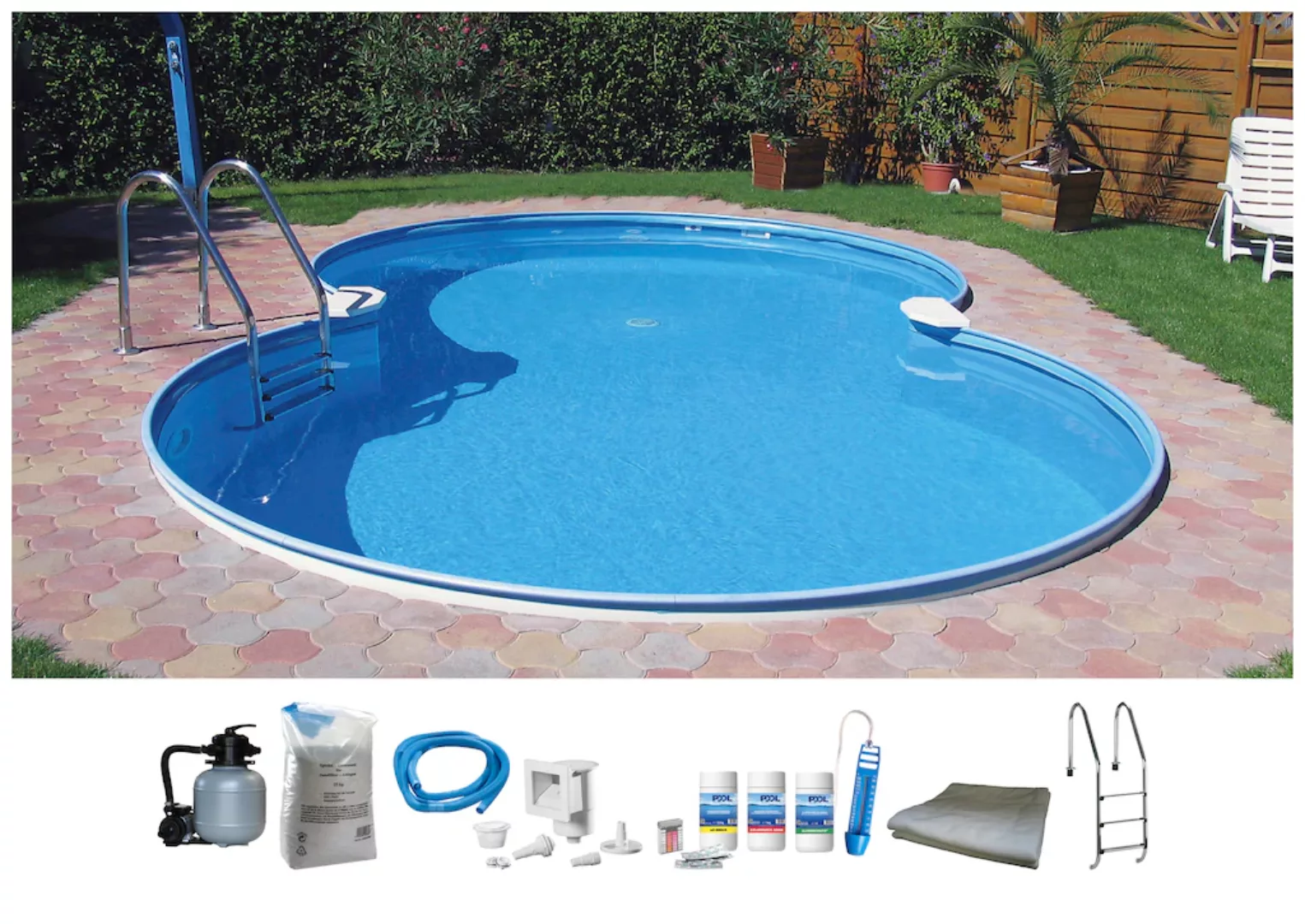 my POOL BWT Achtformpool, (Set), 7-tlg., BxLxH: 320x525x120 cm günstig online kaufen