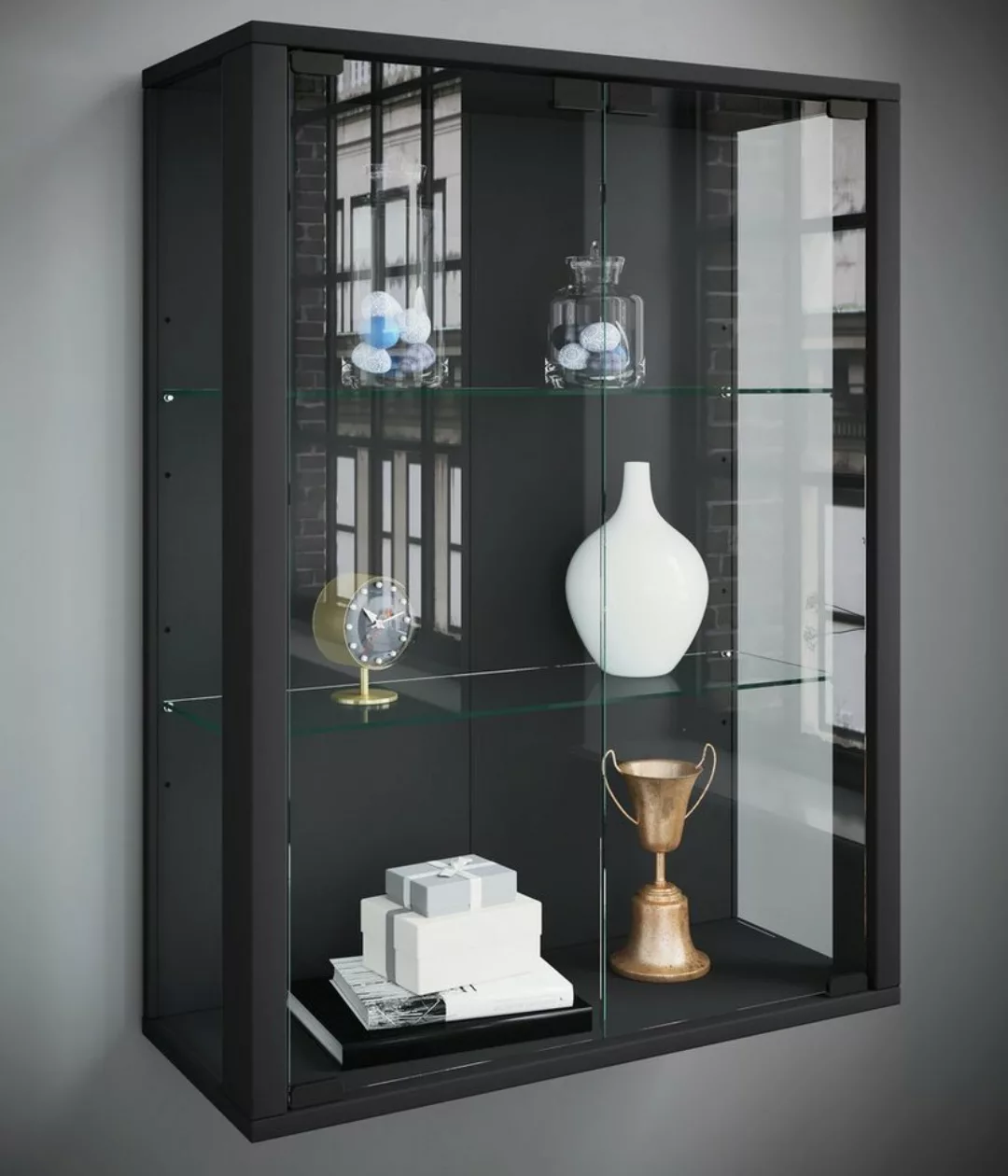 VCM Hängevitrine Wandvitrine Hängevitrine Glasvitrine Glas Udina (1-St) günstig online kaufen