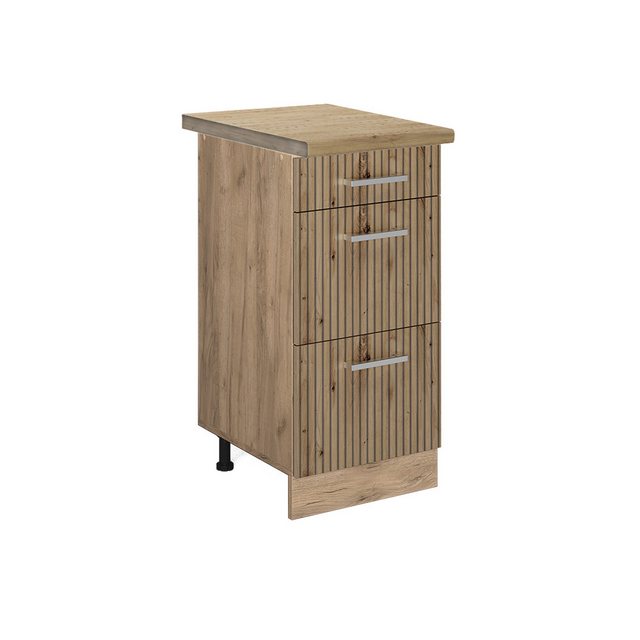 Vicco Unterschrank R-Line, Artisan-Eiche/Goldkraft Eiche, 40 cm mit Schubla günstig online kaufen