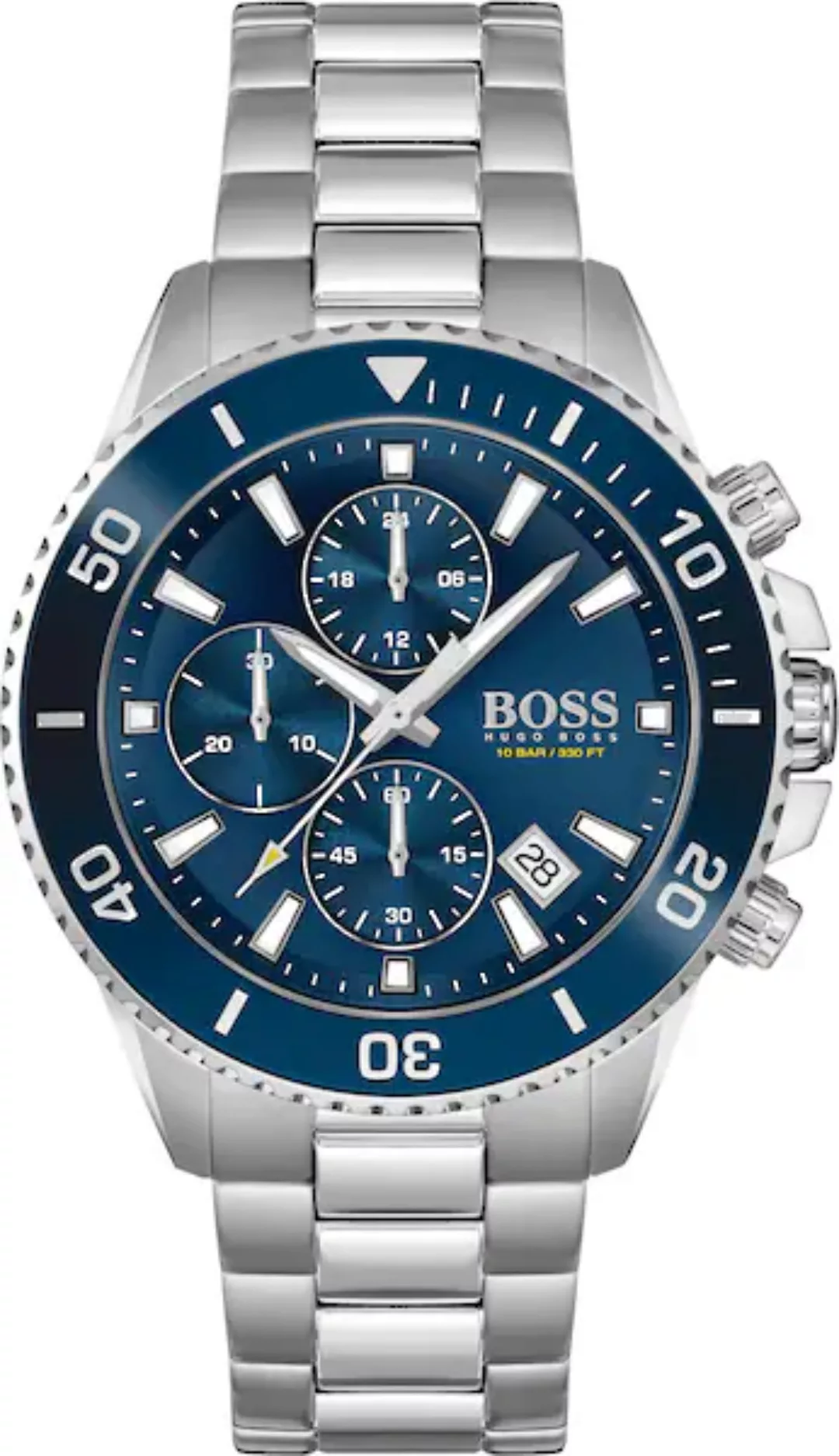 BOSS Chronograph »Admiral, 1513907«, Quarzuhr, Herrenuhr, Armbanduhr, Stopp günstig online kaufen