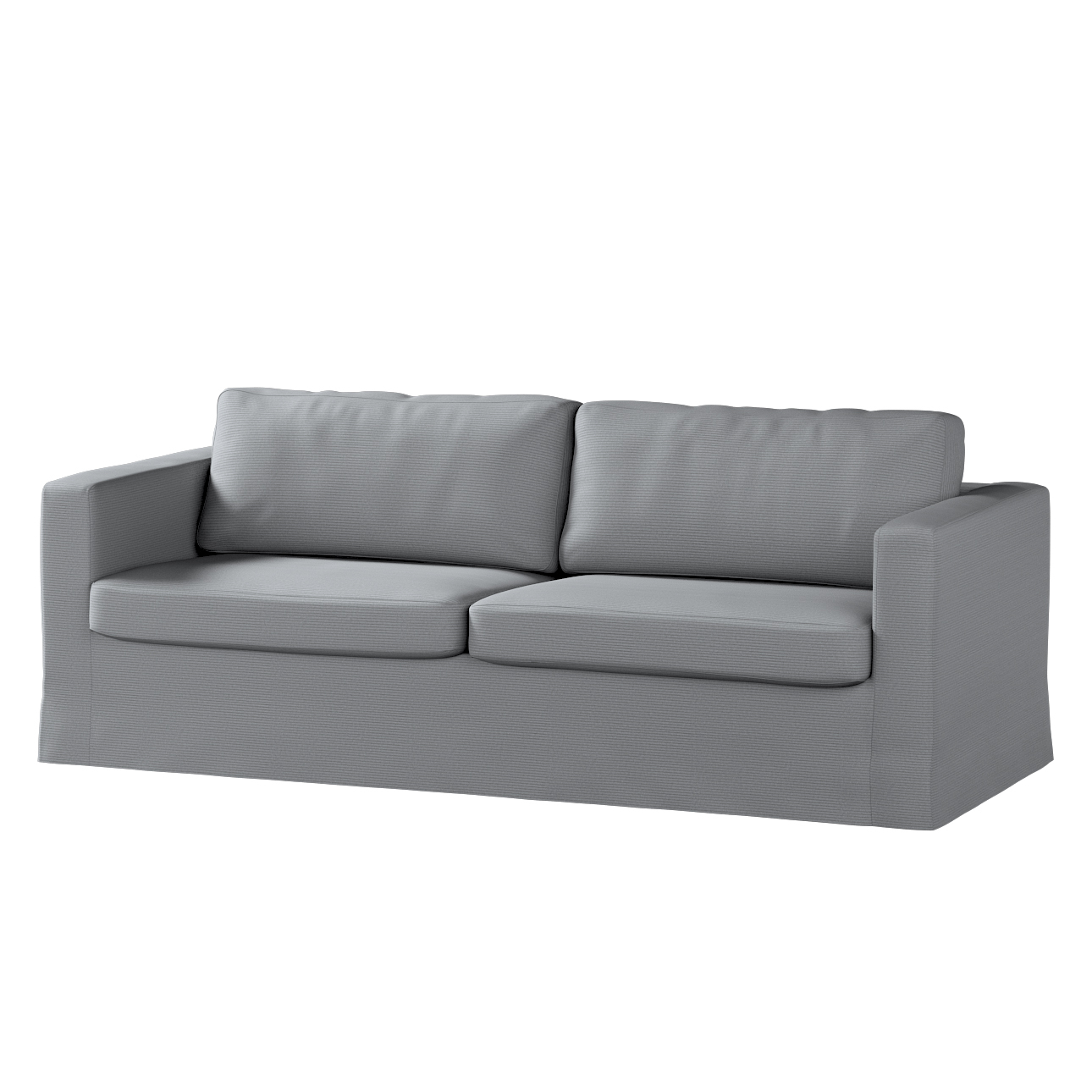 Bezug für Karlstad 3-Sitzer Sofa nicht ausklappbar, lang, hellgrau, Bezug f günstig online kaufen