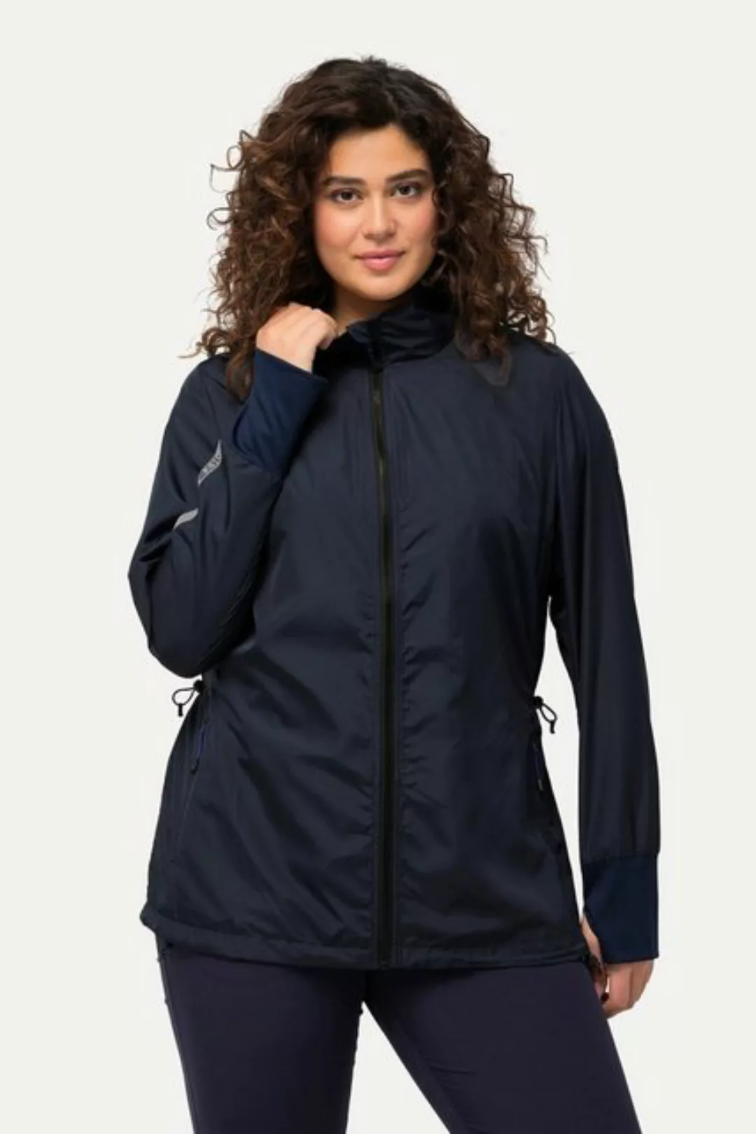 Ulla Popken Funktionsjacke HYPRAR Jacke leicht Stehkragen Tunnelzug recycel günstig online kaufen