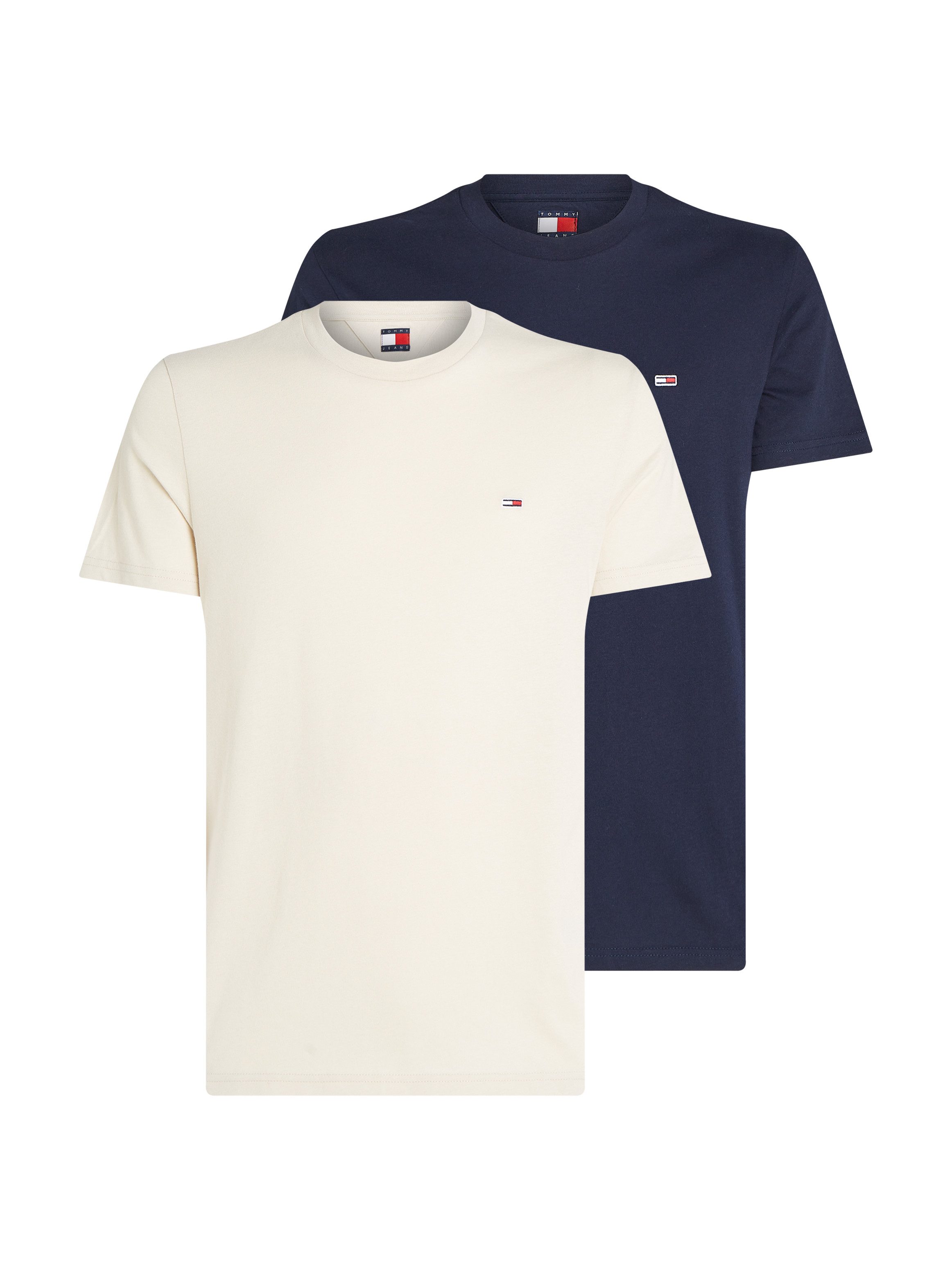 Tommy Jeans Rundhalsshirt "TJM XSLIM 2PACK JERSEY TEE EXT", (Packung, 2er-P günstig online kaufen